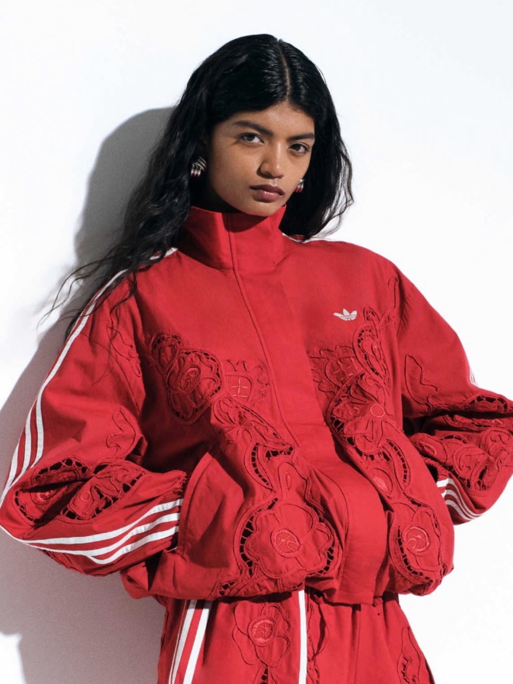Adidas Originals x ASOS oversized cutwork track jacket